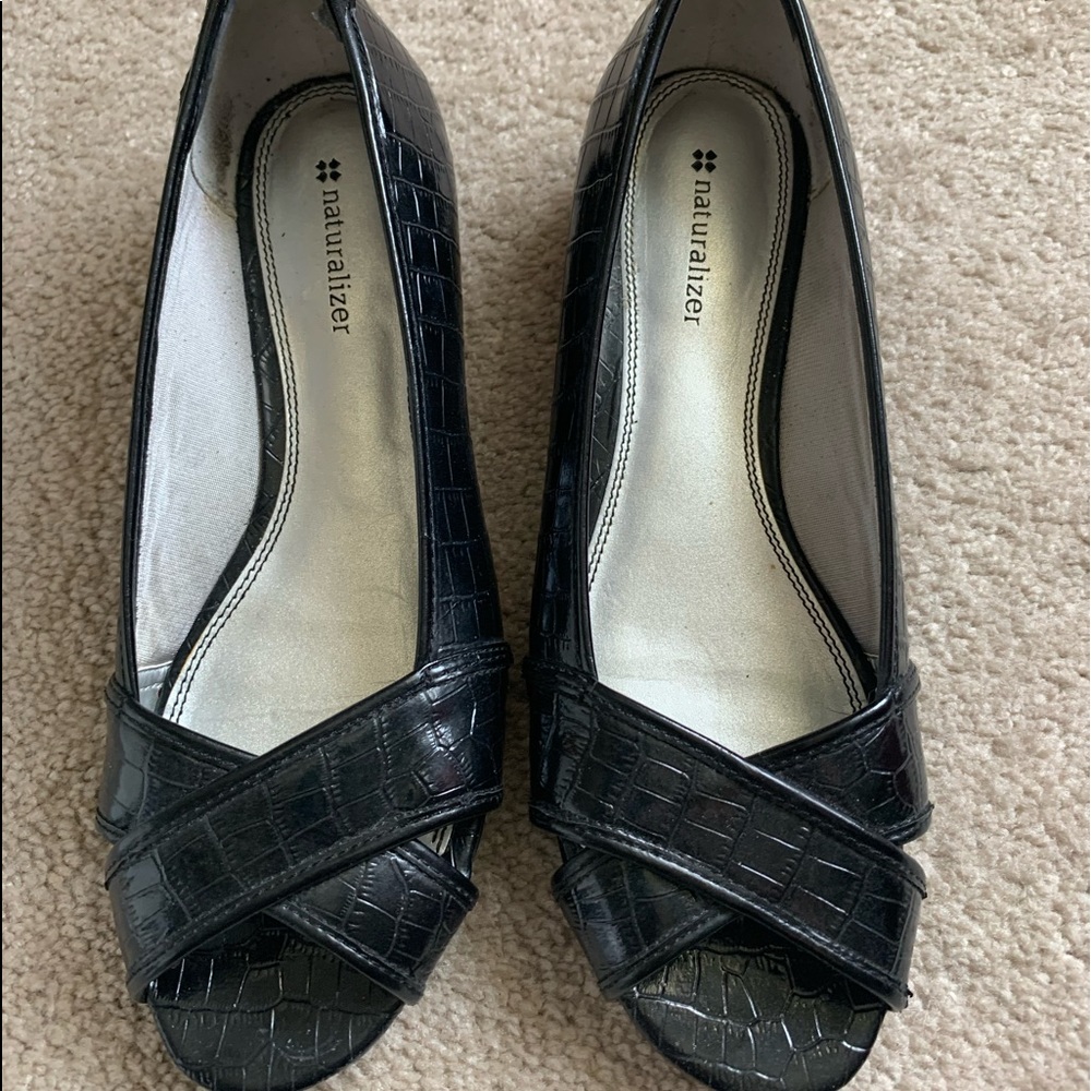 Naturalizer black wedges size 9M